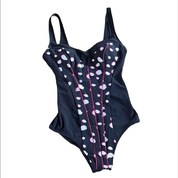 Anita Other - Anita Swimsuit Teresa Pretty Polka Dots Black White Pink Size 8 C Cup NWT